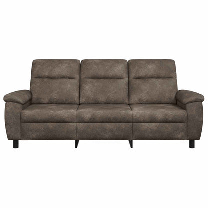 Bank Donkergrijs 214 x 90 x 95 cm Nep Suede Leer