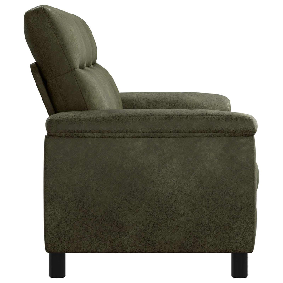Bank Legergroen 214 x 90 x 95 cm Nep Suede Leer