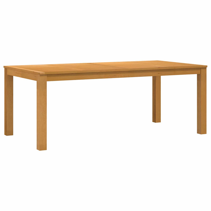 Eettafel 200 x 100 x 75 cm Massief Eikenhout Naturel