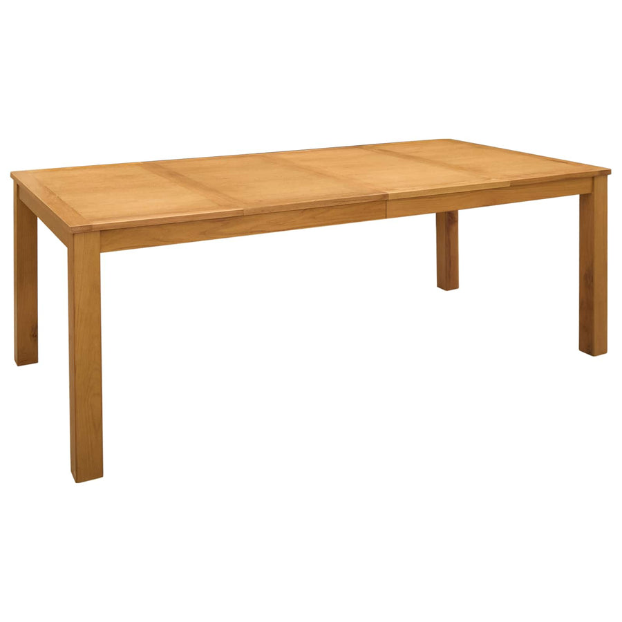 Eettafel 200 x 100 x 75 cm Massief Eikenhout Naturel