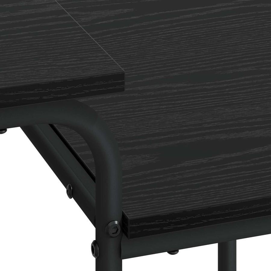 Bureau met opbergruimte Zwart eiken 100 x 50 x 75 cm