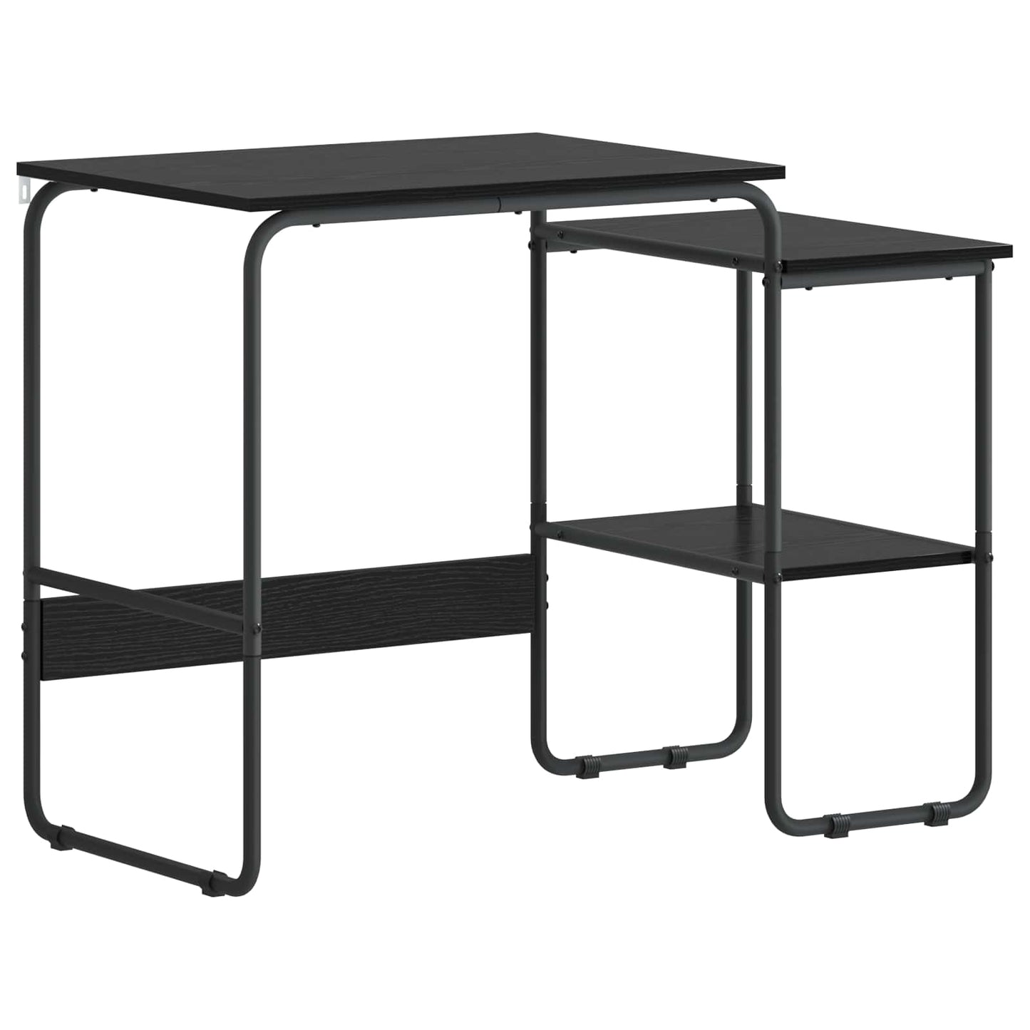 Bureau met opbergruimte Zwart eiken 100 x 50 x 75 cm