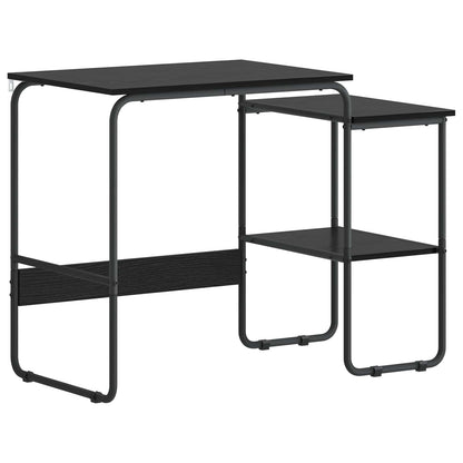 Bureau met opbergruimte Zwart eiken 100 x 50 x 75 cm