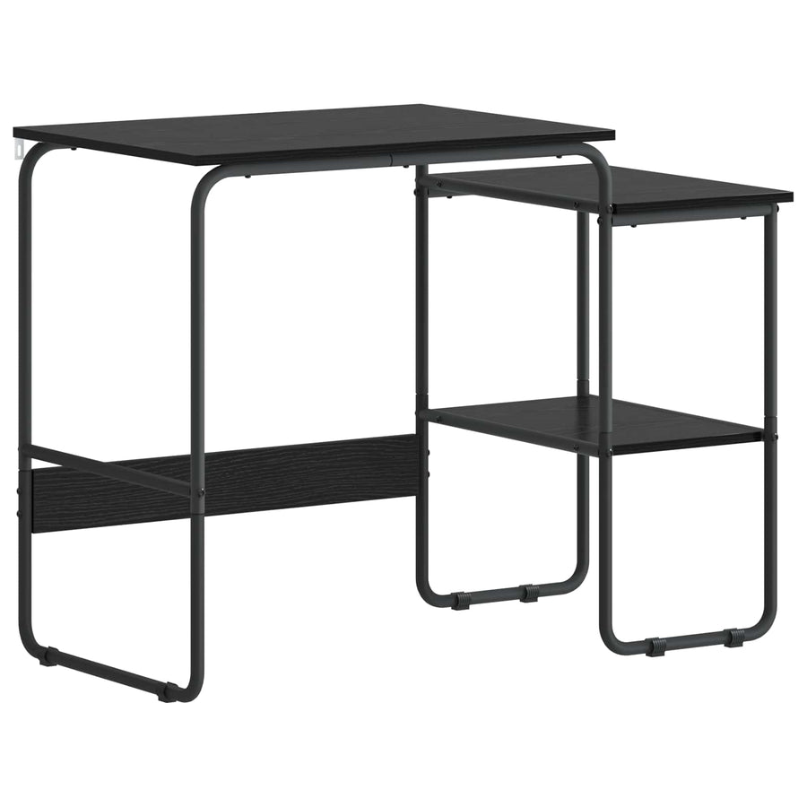 Bureau met opbergruimte Zwart eiken 100 x 50 x 75 cm