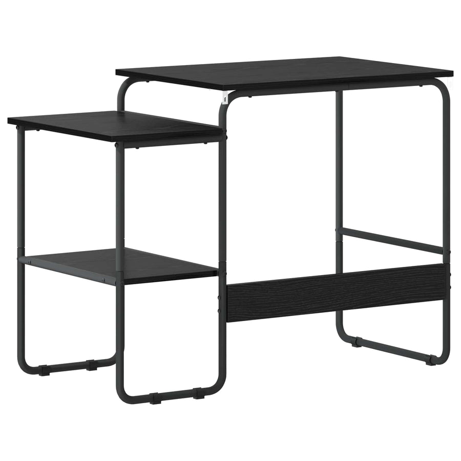 Bureau met opbergruimte Zwart eiken 100 x 50 x 75 cm