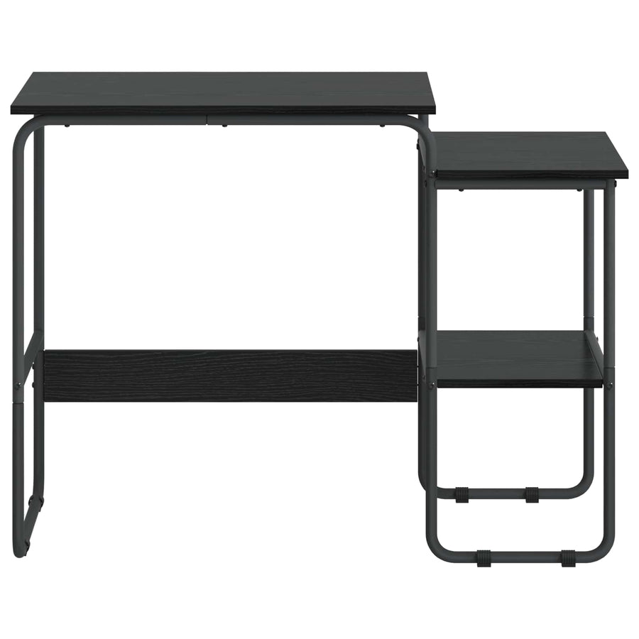 Bureau met opbergruimte Zwart eiken 100 x 50 x 75 cm