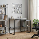 Bureau met opbergruimte 100x50x75 cm grijs Sonoma