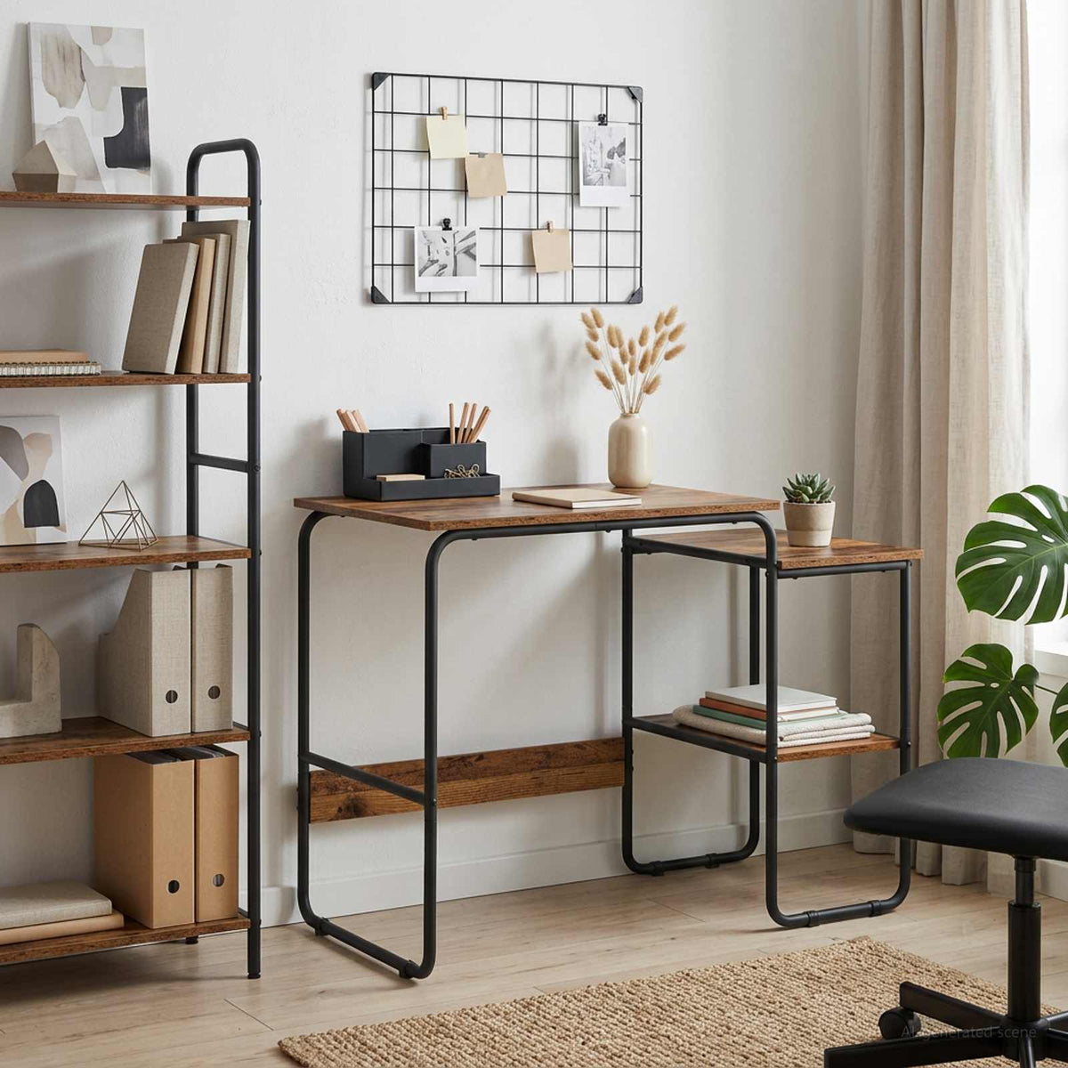 Bureau met opbergruimte Eikenhout 100 x 50 x 75 cm
