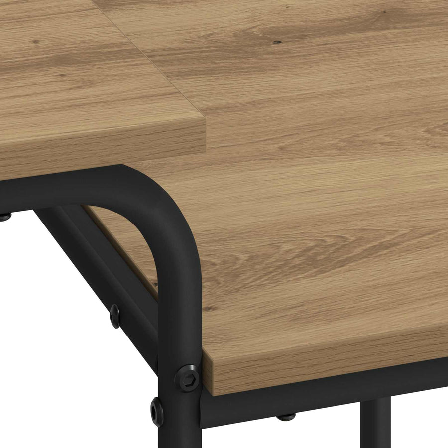 Bureau met opbergruimte Artisanaal eiken 100 x 50 x 75 cm