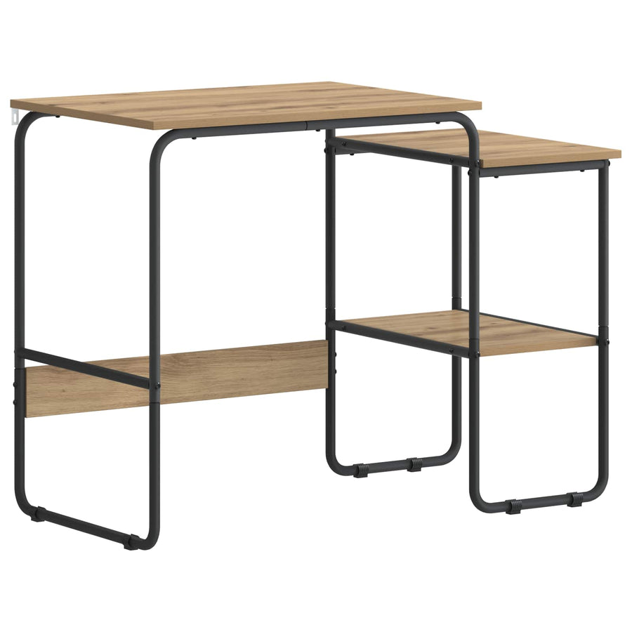 Bureau met opbergruimte Artisanaal eiken 100 x 50 x 75 cm