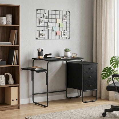 Bureau met opbergruimte Zwart eiken 120 x 50 x 75 cm