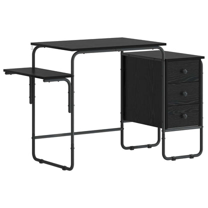 Bureau met opbergruimte Zwart eiken 120 x 50 x 75 cm