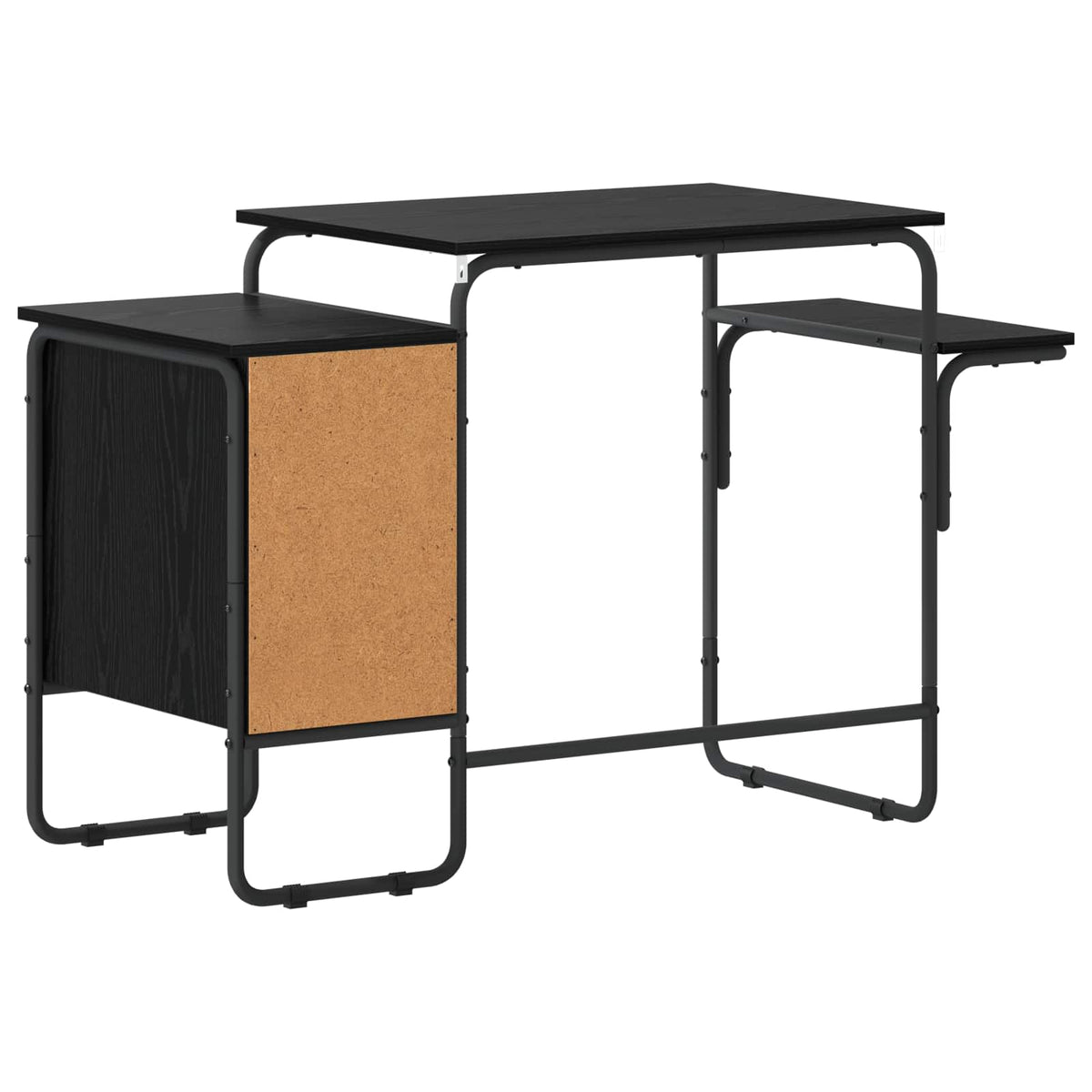 Bureau met opbergruimte Zwart eiken 120 x 50 x 75 cm