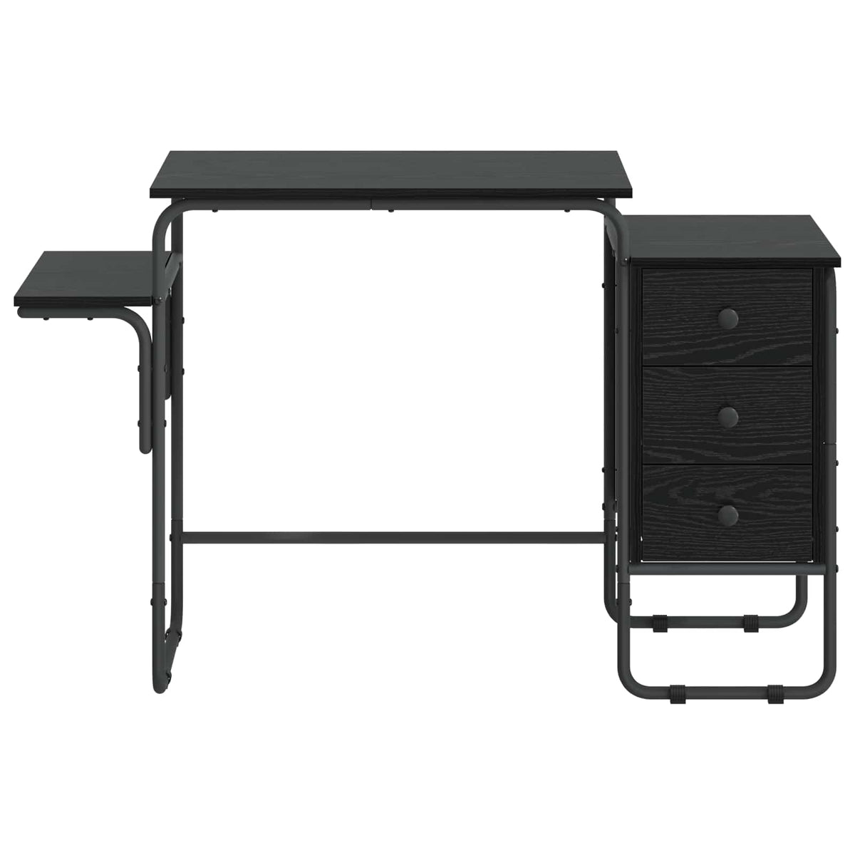 Bureau met opbergruimte Zwart eiken 120 x 50 x 75 cm