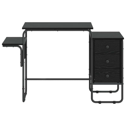 Bureau met opbergruimte Zwart eiken 120 x 50 x 75 cm