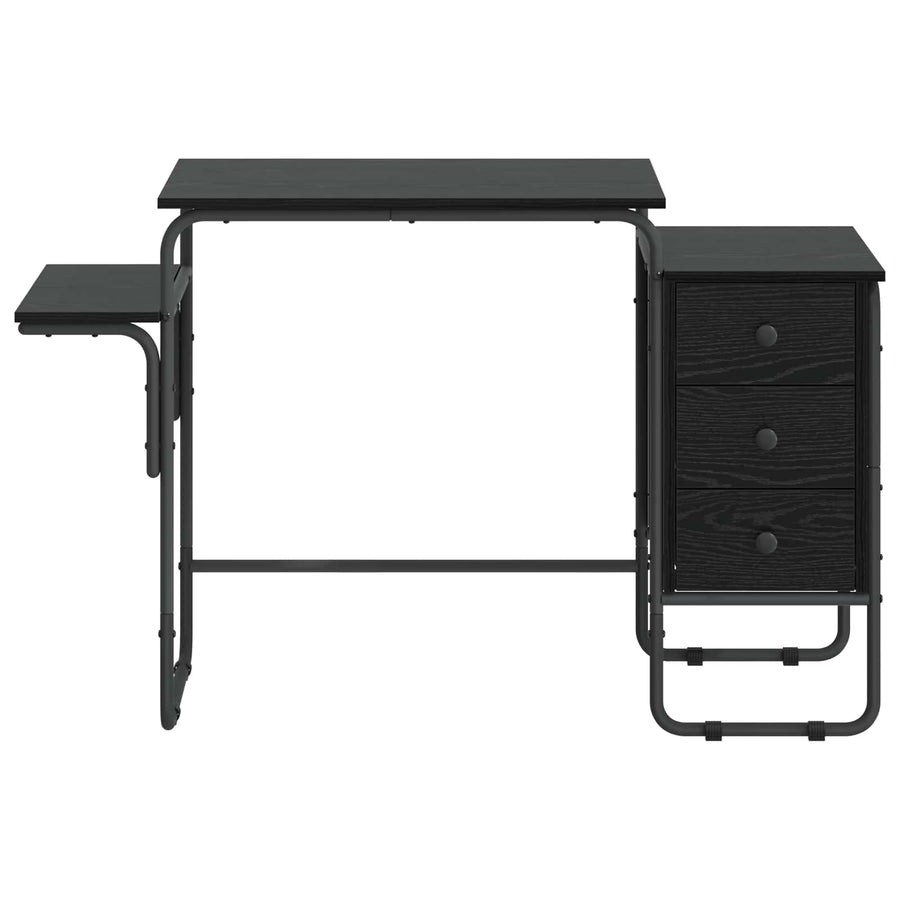 Bureau met opbergruimte Zwart eiken 120 x 50 x 75 cm