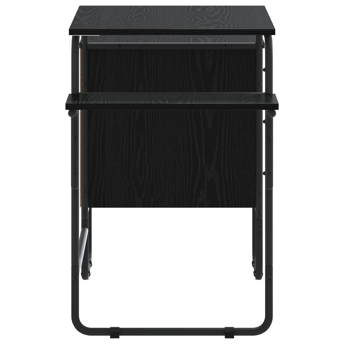 Bureau met opbergruimte Zwart eiken 120 x 50 x 75 cm