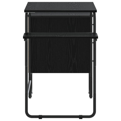 Bureau met opbergruimte Zwart eiken 120 x 50 x 75 cm
