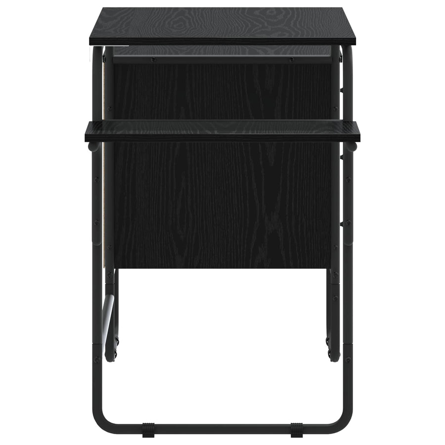Bureau met opbergruimte Zwart eiken 120 x 50 x 75 cm