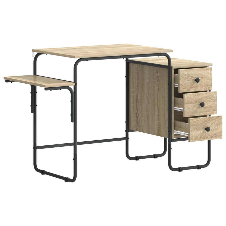 Bureau met opbergruimte Sonoma Eiken 120 x 50 x 75 cm