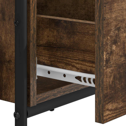 Bureau met opbergruimte Gerookt eiken 120 x 50 x 75 cm