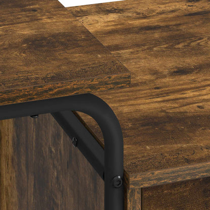 Bureau met opbergruimte Gerookt eiken 120 x 50 x 75 cm