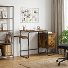 Bureau met opbergruimte gerookt eiken 120x50x75 cm