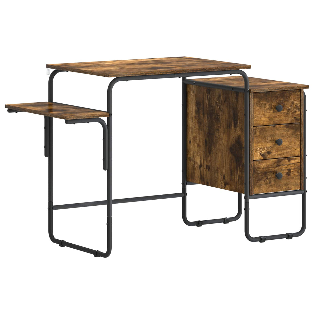 Bureau met opbergruimte Gerookt eiken 120 x 50 x 75 cm