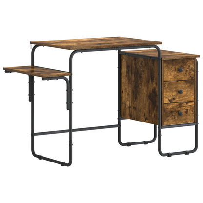 Bureau met opbergruimte Gerookt eiken 120 x 50 x 75 cm