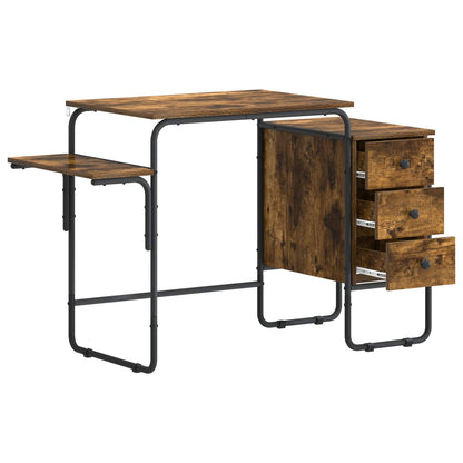 Bureau met opbergruimte Gerookt eiken 120 x 50 x 75 cm
