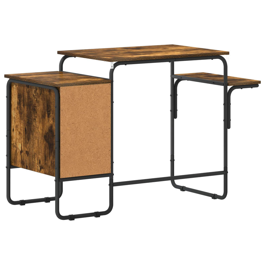 Bureau met opbergruimte Gerookt eiken 120 x 50 x 75 cm
