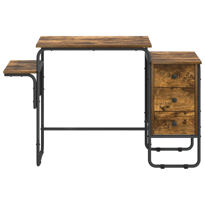 Bureau met opbergruimte Gerookt eiken 120 x 50 x 75 cm