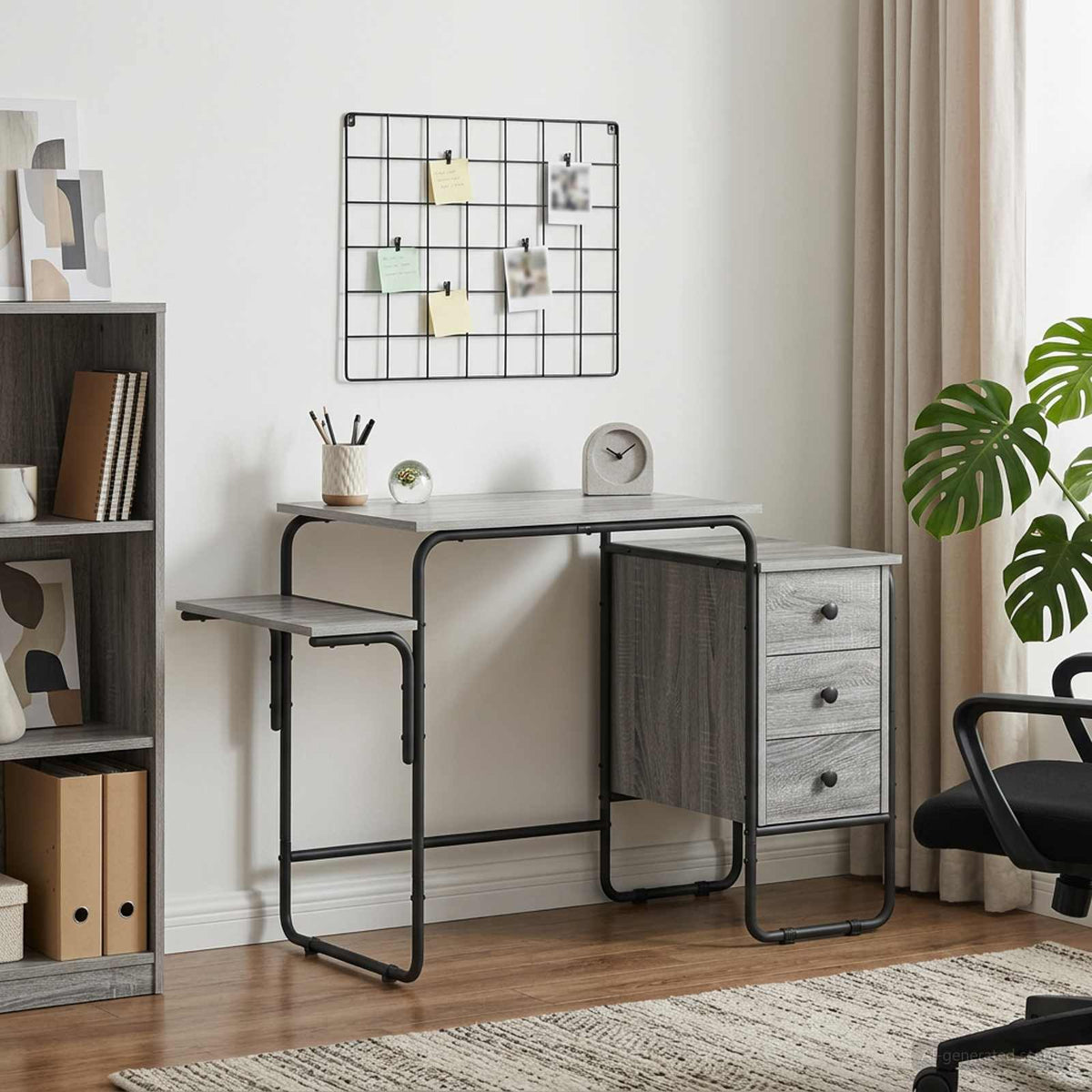 Bureau met opbergruimte Grijs Sonoma 120 x 50 x 75 cm
