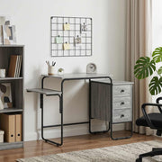 Bureau met opbergruimte 120x50x75 cm grijs