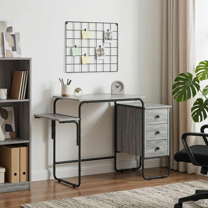 Bureau met opbergruimte Grijs Sonoma 120 x 50 x 75 cm