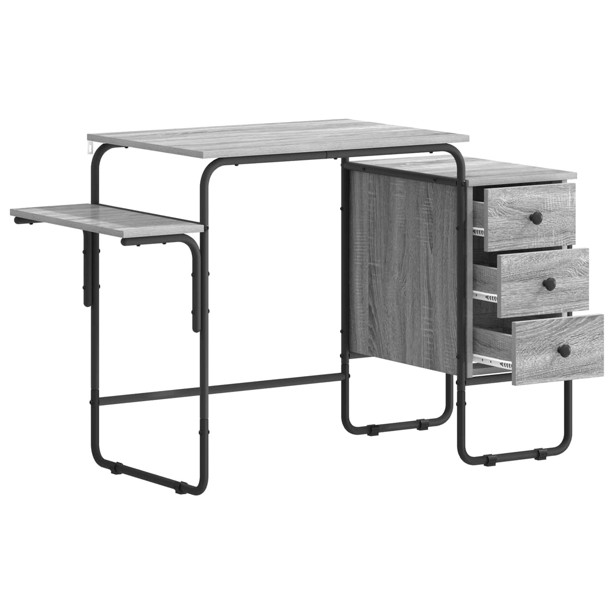 Bureau met opbergruimte Grijs Sonoma 120 x 50 x 75 cm