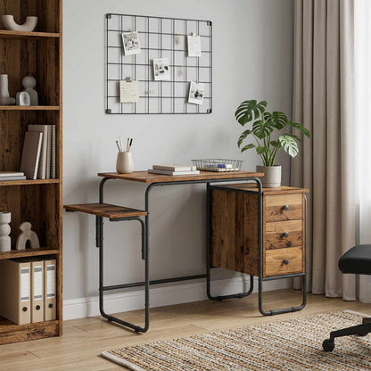 Bureau met opbergruimte Eikenhout 120 x 50 x 75 cm