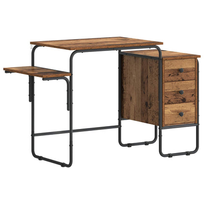 Bureau met opbergruimte Eikenhout 120 x 50 x 75 cm