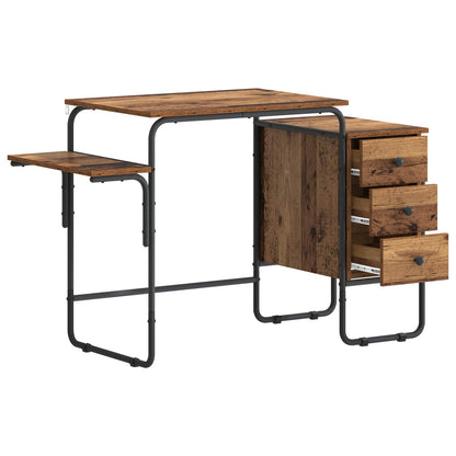 Bureau met opbergruimte Eikenhout 120 x 50 x 75 cm