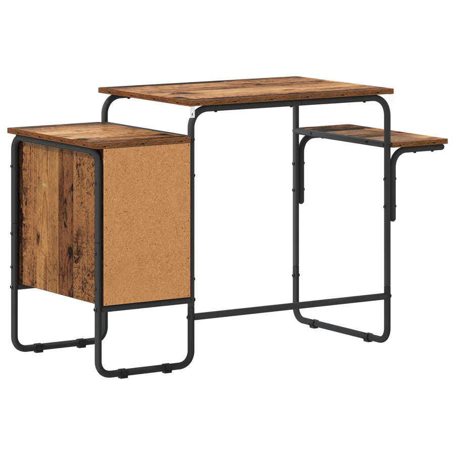 Bureau met opbergruimte Eikenhout 120 x 50 x 75 cm