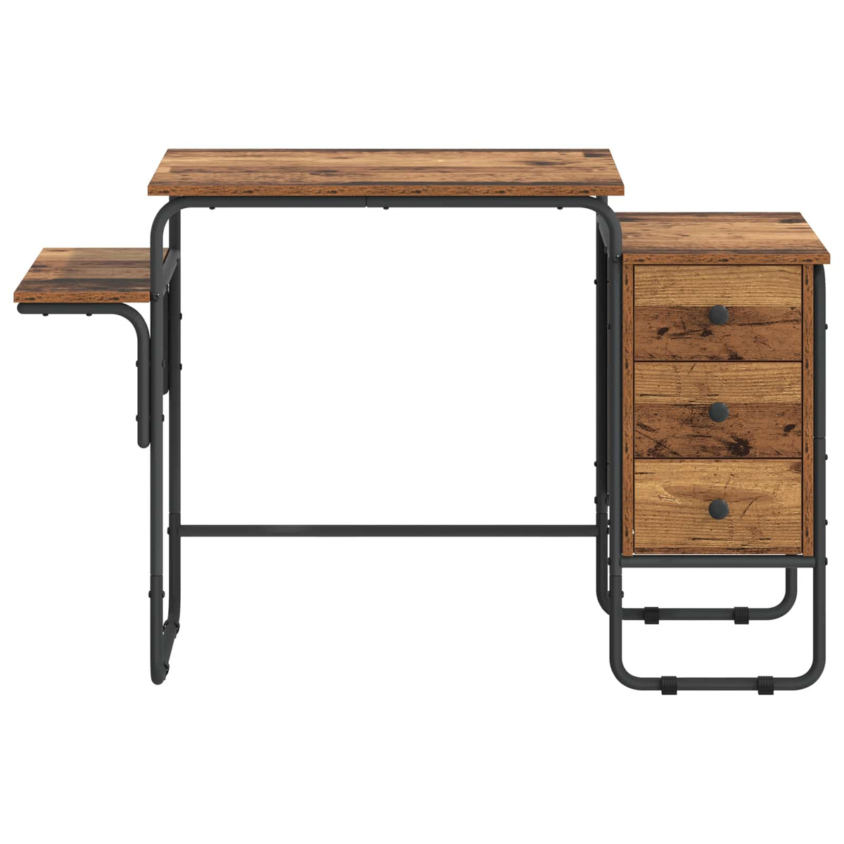 Bureau met opbergruimte Eikenhout 120 x 50 x 75 cm