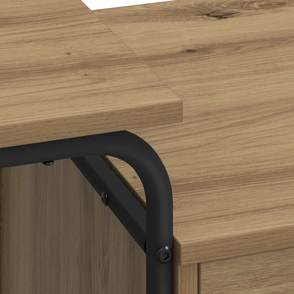 Bureau met opbergruimte Artisanaal eiken 120 x 50 x 75 cm