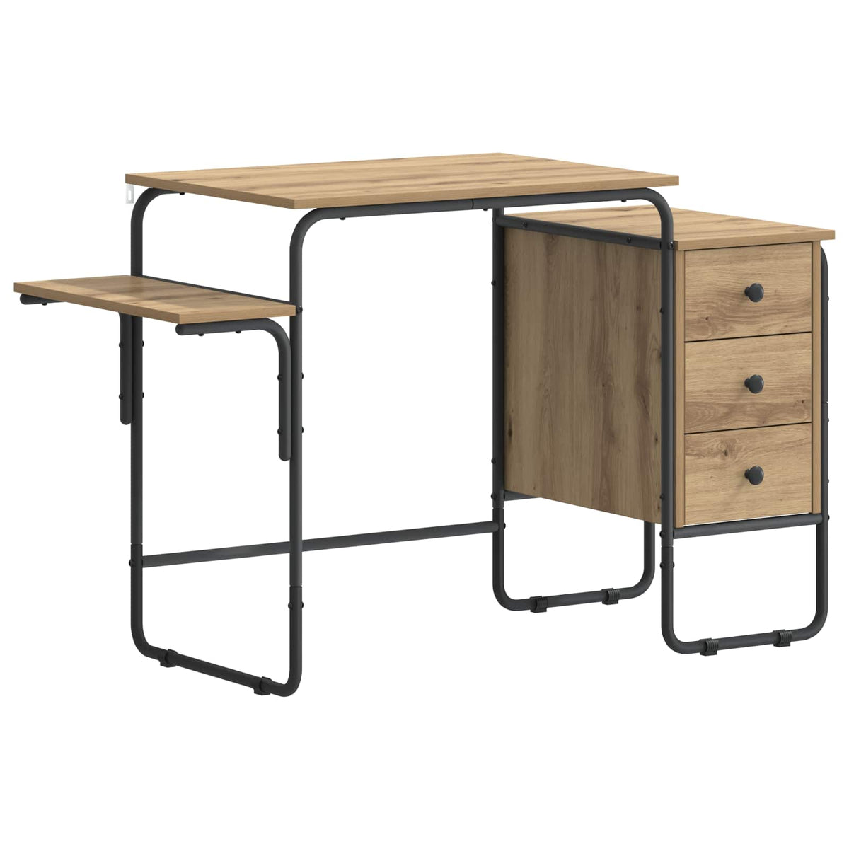 Bureau met opbergruimte Artisanaal eiken 120 x 50 x 75 cm