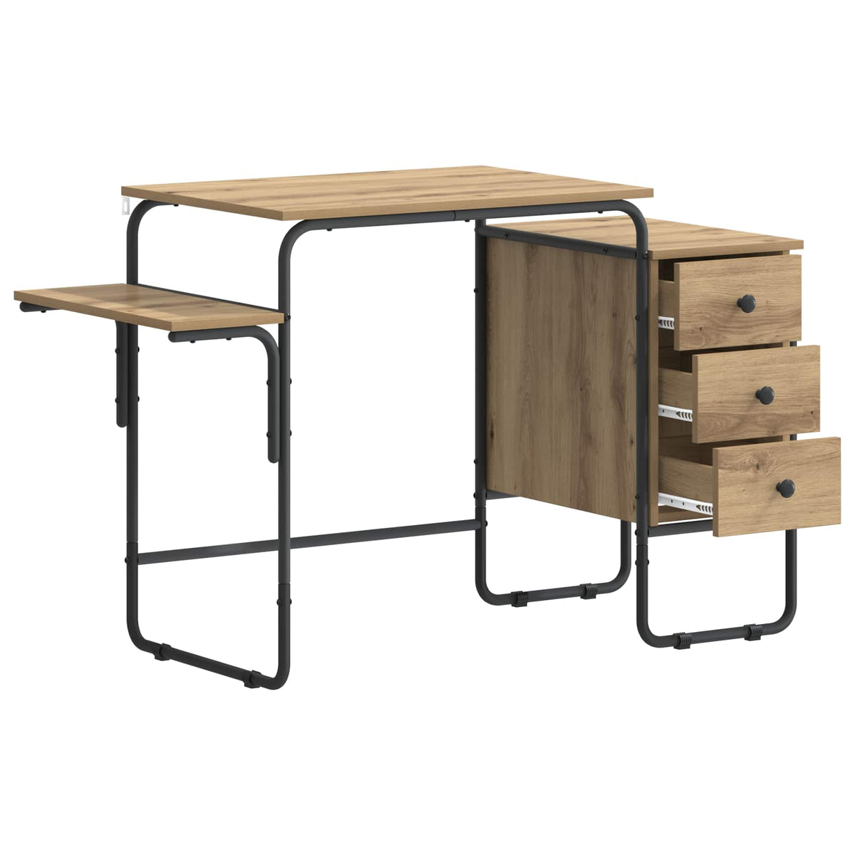 Bureau met opbergruimte Artisanaal eiken 120 x 50 x 75 cm