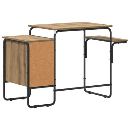 Bureau met opbergruimte Artisanaal eiken 120 x 50 x 75 cm