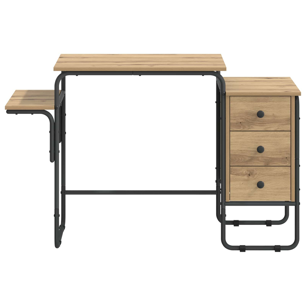 Bureau met opbergruimte Artisanaal eiken 120 x 50 x 75 cm