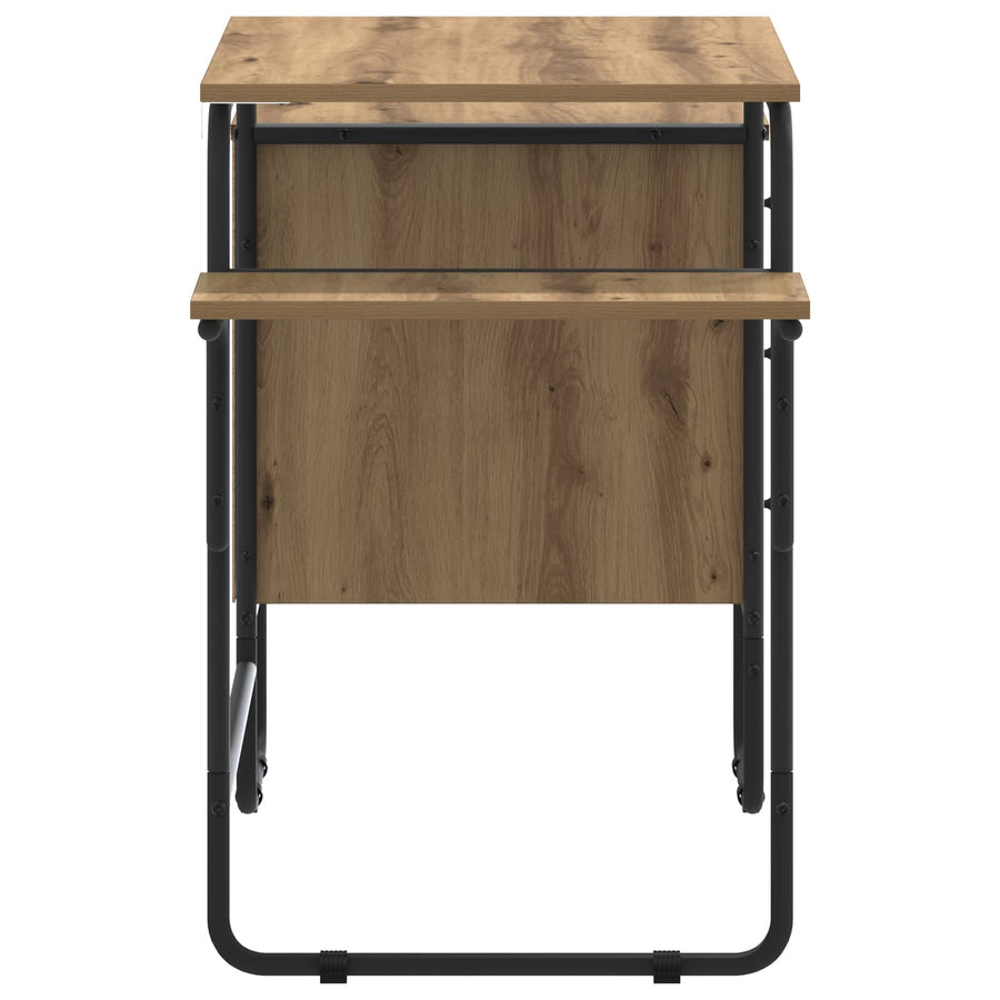 Bureau met opbergruimte Artisanaal eiken 120 x 50 x 75 cm