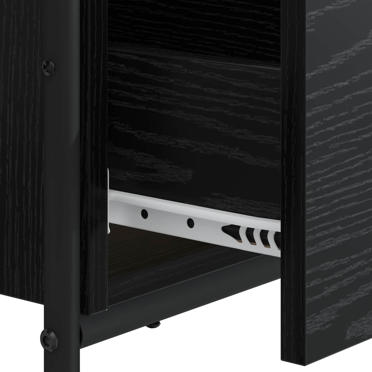 Bureau met opbergruimte Zwart eiken 100 x 50 x 75 cm