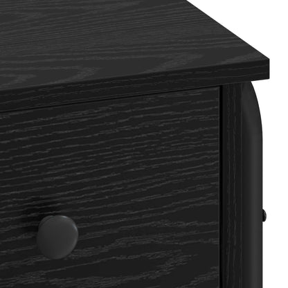 Bureau met opbergruimte Zwart eiken 100 x 50 x 75 cm