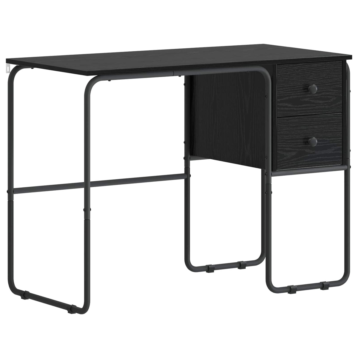 Bureau met opbergruimte Zwart eiken 100 x 50 x 75 cm